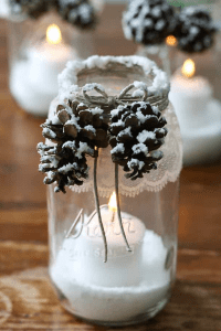 winter diy jars